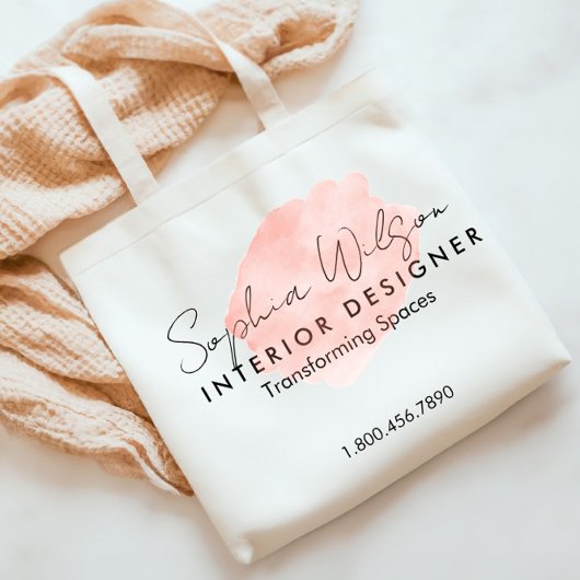 Elegante professionele zakelijke Waterverf handtek Tote Bag