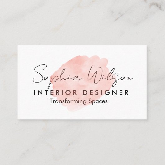 Elegante professionele zakelijke Waterverf handtek Visitekaartje (Voorkant)