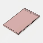 Elegante Professionele Zwart & Roze Custom Logo Post-it® Notes (Schuin)