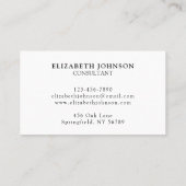 Elegante professionele zwart-wit bedrijf Logo Visitekaartje (Achterkant)