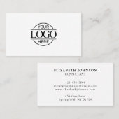 Elegante professionele zwart-wit bedrijf Logo Visitekaartje (Voorkant / Achterkant)