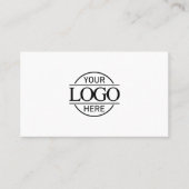 Elegante professionele zwart-wit bedrijf Logo Visitekaartje (Voorkant)