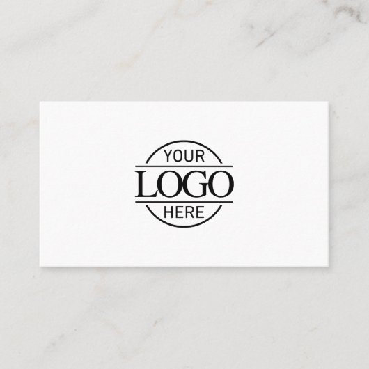 Elegante professionele zwart-wit bedrijf Logo Visitekaartje (Voorkant)