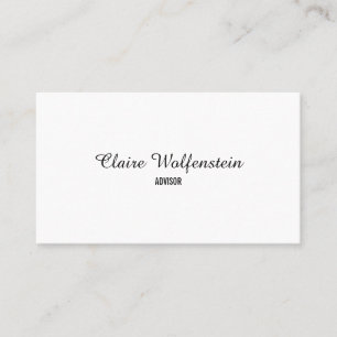 Elegante professionele zwart-wit script visitekaartje