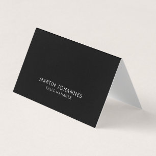 Elegante professionele zwarte effen visitekaartje
