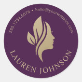 Elegante promotionele artikelen voor uw bedrijf ronde sticker (Voorkant)