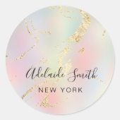 elegante promotionele ronde sticker (Voorkant)