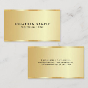 Elegante Promotionele Sjabloon Luxe Gold Look Visitekaartje