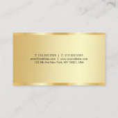 Elegante Promotionele Sjabloon Luxe Gold Look Visitekaartje (Achterkant)
