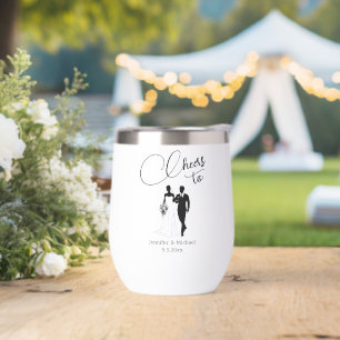 Elegante Proost Huwelijkspaar Minimalistisch Moder