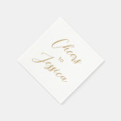 Elegante proost naar script verjaardagsfeestje  servet (Hoek)