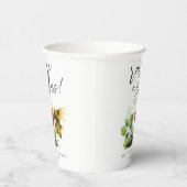 Elegante Proost Waterverf Wijnproeverij Papieren Bekers (Rechts)