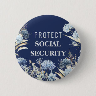Elegante Protect Sociale Zekerheid Anti Trump Ronde Button 5,7 Cm
