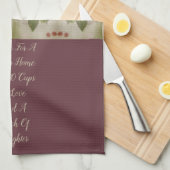 Elegante pruim bloemengeaccentueerd theedoek (Quarter Fold)