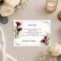 Elegante Pruim Calla Lelie Romantische Trouwdag