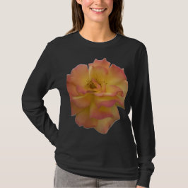 Elegante Pruim- en Gele Roos Dames Lange Mouwen T-shirt