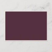 Elegante Pruim Old Money QR-code Details Bruiloft Informatiekaartje (Achterkant)