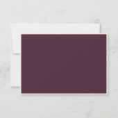 Elegante Pruim Oude Rijke Bruiloft QR Code RSVP Kaartje (Achterkant)