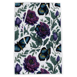 Elegante pruim paarse magenta bloemvlinders medium cadeauzakje