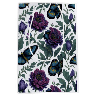 Elegante pruim paarse magenta bloemvlinders medium cadeauzakje