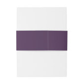 Elegante Pruim Paarse Monogram Uitnodiging Uitnodigingen Wikkel (Achterkant Voorbeeld)