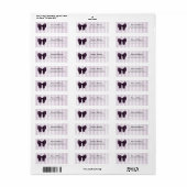 Elegante Pruim Strikte Paarse Streep Label (Full Sheet)