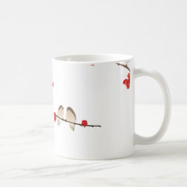 Elegante pruimenbloesem & vogels klassieke mok