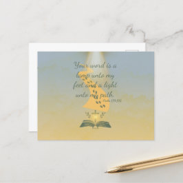 Elegante Psalm 119:105 Waterverf Briefkaart