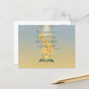 Elegante Psalm 119:105 Waterverf Briefkaart