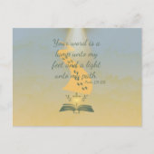 Elegante Psalm 119:105 Waterverf Briefkaart (Voorkant)