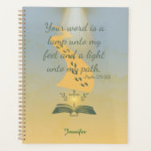 Elegante Psalm 119:105 Waterverf Planner (Voorkant)