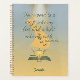 Elegante Psalm 119:105 Waterverf Planner