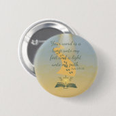Elegante Psalm 119:105 Waterverf Ronde Button 5,7 Cm (Voorkant /achterkant)