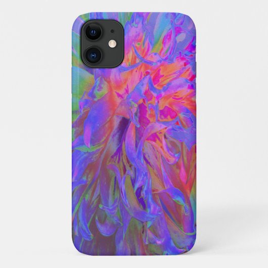 Elegante psychedelische decoratieve dahlia bloem Case-Mate iPhone case (Achterkant)