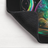 Elegante psychedelische kat moderne kunst | muismat (Hoek)