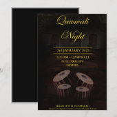 Elegante Qawwali-avond uitnodigingskaart Programmakaart (Voorkant / Achterkant)