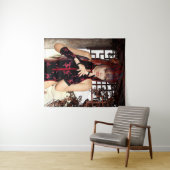 Elegante Qipao Fantasy Vrouw Digitale Kunst Wandkleed (In Situ (horizontaal))