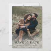 Elegante QR-code 2 foto bruiloft Save The Date (Voorkant)