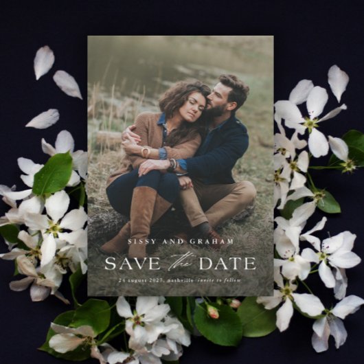 Elegante QR-code 2 foto bruiloft Save The Date