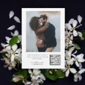 Elegante QR-code 2 foto bruiloft Save The Date
