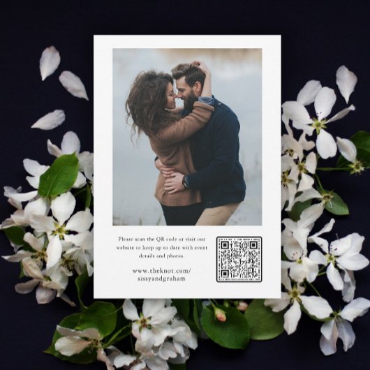 Elegante QR-code 2 foto bruiloft Save The Date