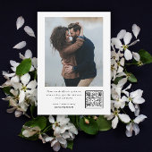 Elegante QR-code 2 foto bruiloft Save The Date