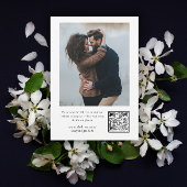 Elegante QR-code 2 foto bruiloft Save The Date