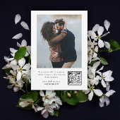 Elegante QR-code 2 foto bruiloft Save The Date