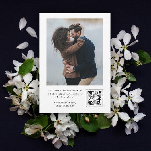 Elegante QR-code 2 foto bruiloft Save The Date