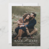 Elegante QR-code 2 foto trouw Save The Date (Voorkant)
