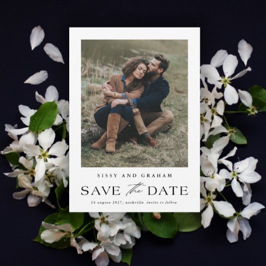 Elegante QR-code 2 foto trouw Save The Date