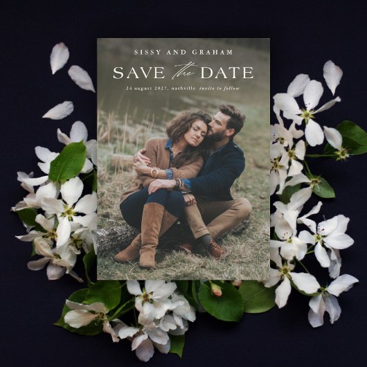 Elegante QR-code 2 foto trouw Save The Date