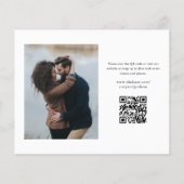 Elegante QR-code 2 foto trouwkaart Save the Date (Achterkant)