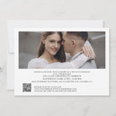 Elegante QR Code 2 fotoscript gelukkig ooit daarna Kaart (Achterkant)